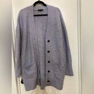 Ann Taylor light blue long cardigan, size L